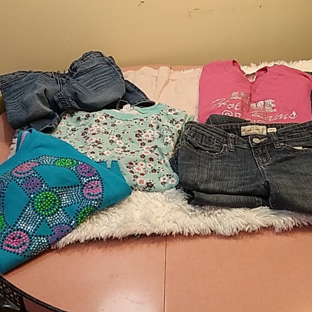 Girls size 10 Clothes lot of 9, Justice, Cat & Jack, Limited Too